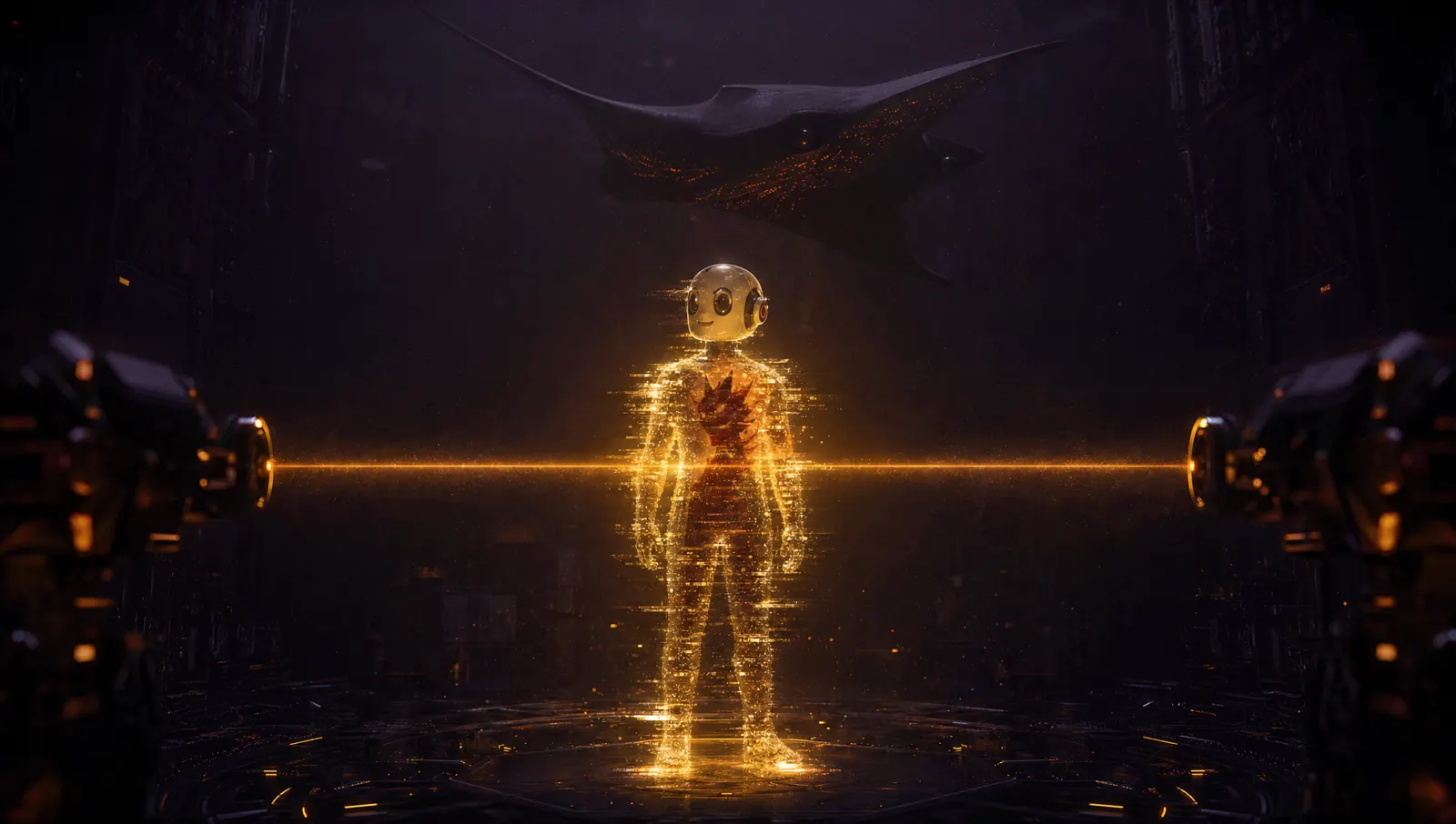 A scanning beam reveals the real identity behind an impostor’s mask