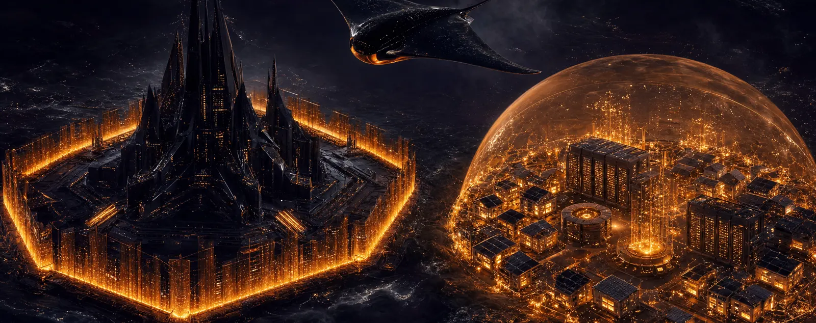 A hardened fortress for our infrastructure and a protective dome over customer services, watched by Black Manta